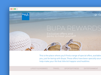 Bupa Reward - Web UI adobe photoshop adobe xd css design email marketing html icon invision responsive design ui ui design ux