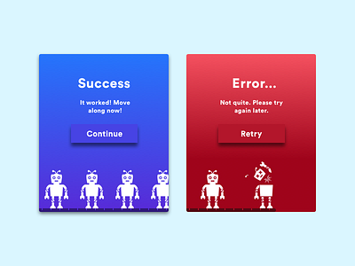 Flash Message art color daily ui debut error new robots success ui ux visual design
