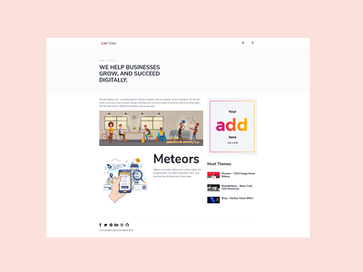 Meteors – agency System with Website app branding design illustration lettering logo typography ux vector web website