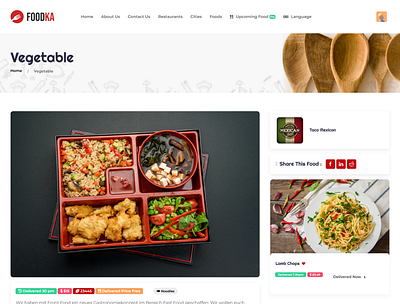 Foodka - Restaurant Food Ordering & Delivery Script Theme branding design illustration logo vector web website