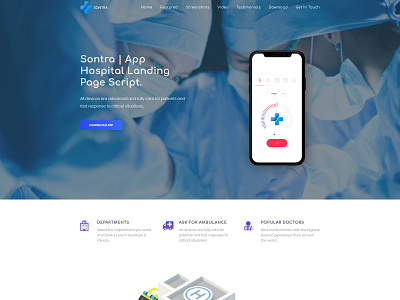 Sontra app landing page animation app branding design hospital hospitals illustration lettering logo typography vector web admin website