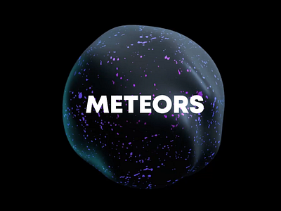 Meteors branding illustration logo typography web website