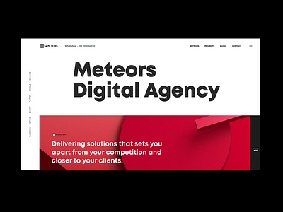 Meteors Digital Agency branding design illustration logo typography web website