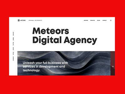 Meteors Digital Agency app branding design illustration lettering logo typography ux vector web website