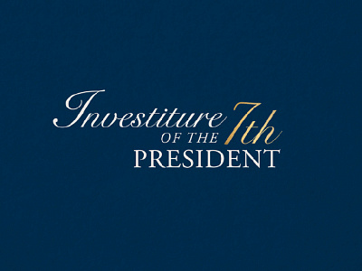 Investiture Wordmark celebration corporate investiture logo president visual identity wordmark