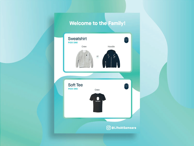 New Hire Swag Voucher brand family illustration orientation pattern print swag voucher welcome