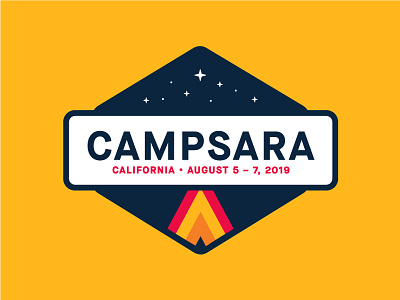 Campsara badge branding camp clean color creative design illustration logo