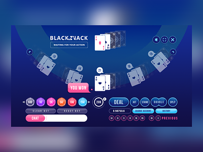Blackjack HTML5 Gameplay 2d art 2d game app ui design game art game design game play hyper casual game ui uiux