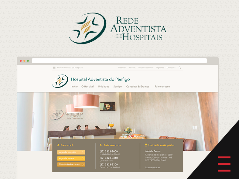 Home proposal for Penfigo Adventist Hospital nude webdesign