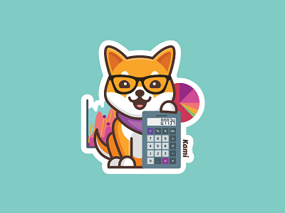 Kami Math Sticker dog kami shibainu stickermule