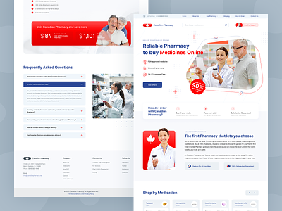 Canadian Pharmacy figma main page pharmacy web page design website