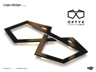 OPTYK PREMIUM 1242 – logo design blender blender3d branding design glasses logo optician