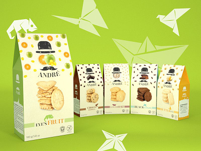 Andre packaging and logo design cookies design logo packaging