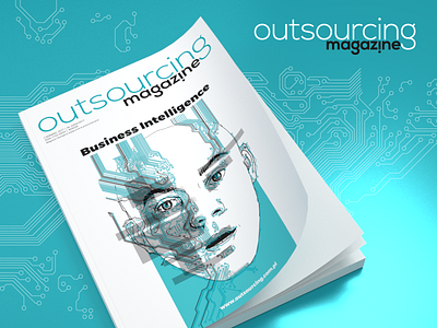 Outsourcing Magazine cover and logo design