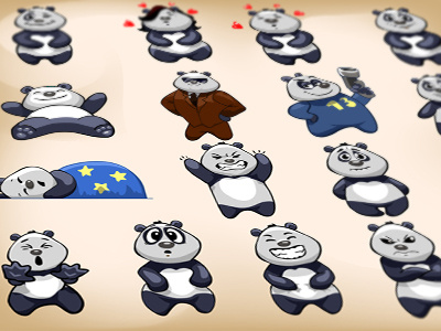 Chinese vector cute Panda business cute element emoticon fun kiss mammal panda symbol vector