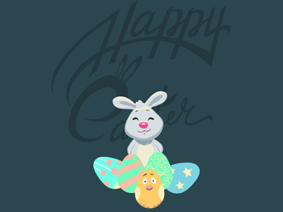 Easter Card with Bunny