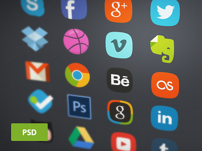 20 Free Social Badges badge flat icon icons social