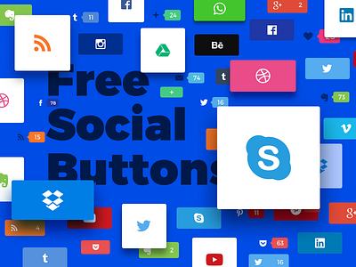 True Social Buttons colorful facebook flat free freebie freebies google icons psd social true twitter
