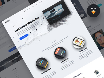 Singleton Free UI for Sketch cards ecommerce free freebie freebies kit landing photo sketch ui ui kit