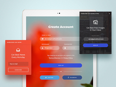 Portland UI. Forms. block flat form forms interface modern simple ui ui kit ui pack