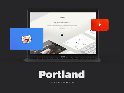 Portland UI Kit. Look how it works. blocks flat interface portland presentation sales simple storage ui ui kit ui pack video