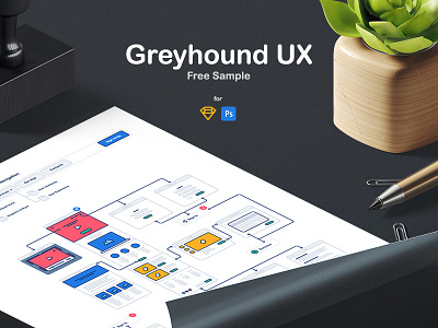 Greyhound UX Flowchart Free Sample