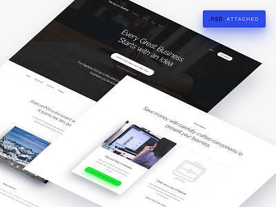 Landing Page 003 dailyui free freebie freebies landing photoshop psd template theme web website