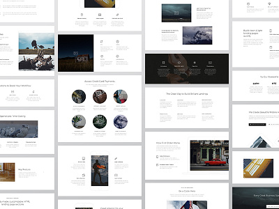 First Order Feature Blocks constructor interface kit landing landing page light photoshop ui ui kit ux white