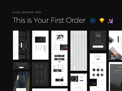 First Order Release blocks figma interface landing landing page landings photoshop site sketch ui ui kit ux kit