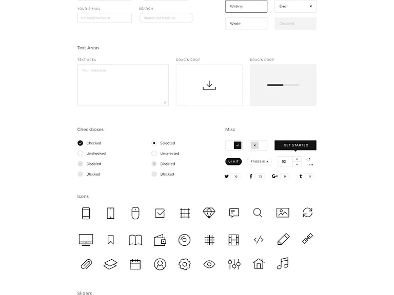 Free First Order UI Kit by Craftwork on Dribbble