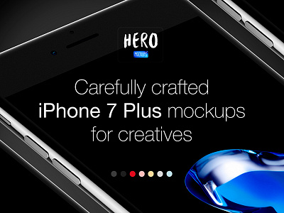 HERO iPhone 7 Plus Mockups black clay gold iphone 7 iphone 7 plus jet black mockup mockups presentation presentations red silver