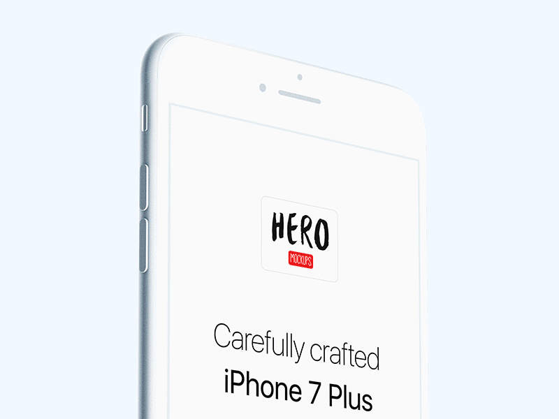 HERO iPhone 7 Plus Mockups angle app application front ios iphone iphone 7 plus mockup mockups perspective