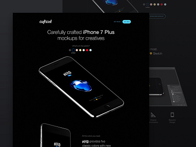 HERO iPhone 7 Plus Website black clay gold iphone 7 iphone 7 plus jet black mockup mockups presentation presentationsp red silver