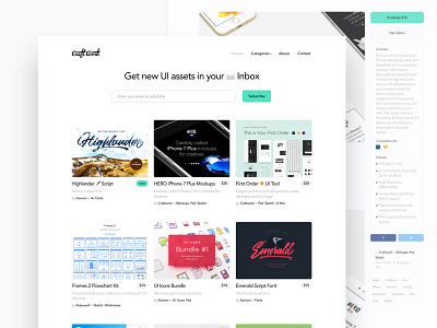 Craftwork New Design asset assets free freebie freebies light live market marketplace ui ux