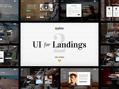 Introducing Singleton 2 blocks cards design interface landing landing page sketch ui ui kit web