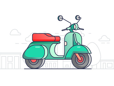 Vespa Illustration