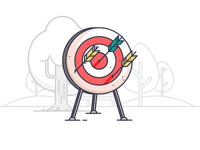 Target Illustration colourfull design icon illustration outline sketch target