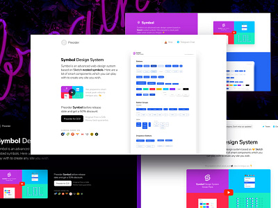 Symbol Pre-order Page Finding clean landing landing page light promo sketch sneak peek symbol video web web design