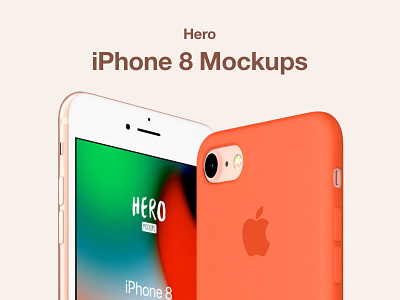 HERO iPhone 8 Mockups apple black clay device hero ios iphone 8 mockup perspective photoshop psd sketch