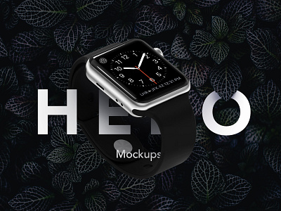 HERO iWatch Mockups angle apple black craftwork front gold iwatch mockup mockups perspective presentation screen series 3 silver ui view watch