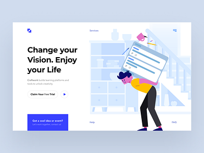 Stubborn Illustrations clean colorful flat header hero icon illustration minimal modern scene shape sketch svg ui ui design ux ux design vector web web design