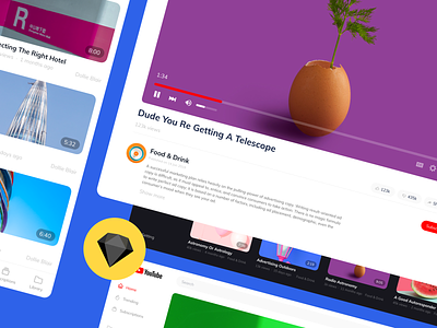 Youtube ReDesign Concept bootstratp clean concept free free fonts freebie mobile prototype redesign simple sketch ui ui design ui kit vector web youtube