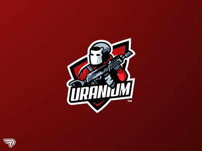 uranium Mascot logo branding esportlogo illustration logo logogaming mascot logo pluto designer rust urarust urateam