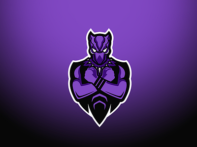 Black Panther Mascot Logo black panter black panther branding design illustration logo mascot logo pluto designer