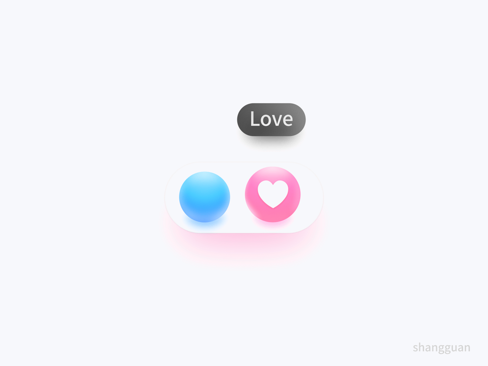 Love&like 3d animation dribbble logo 中央 商标 图标 概念设计