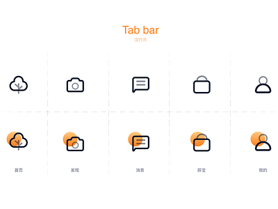 tab bar icon dribbble find home my ui 中央 商标 图标 插图 概念上的 概念设计 线性 设计 设计师