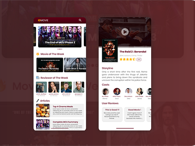 IDMOVIE | Movie Review App android android app android app design ios iphone movie app review app ui uidesign uiux ux uxdesign