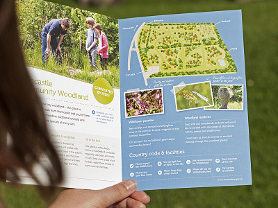 Nature Reserve Leaflet blue family field key leaflet location map nature plan polaroid scrapbook tree