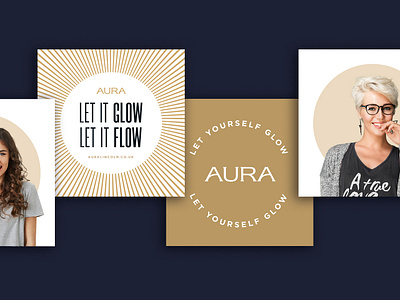 Aura hair & beauty academy, social media graphics