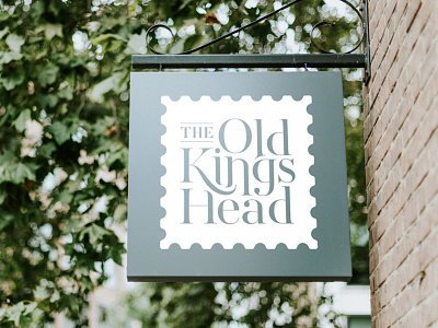 Putting our own stamp on the Old Kings Head branding architecture brand branding cafe design head heritage history identity kings logo old pub shop sign ty typography